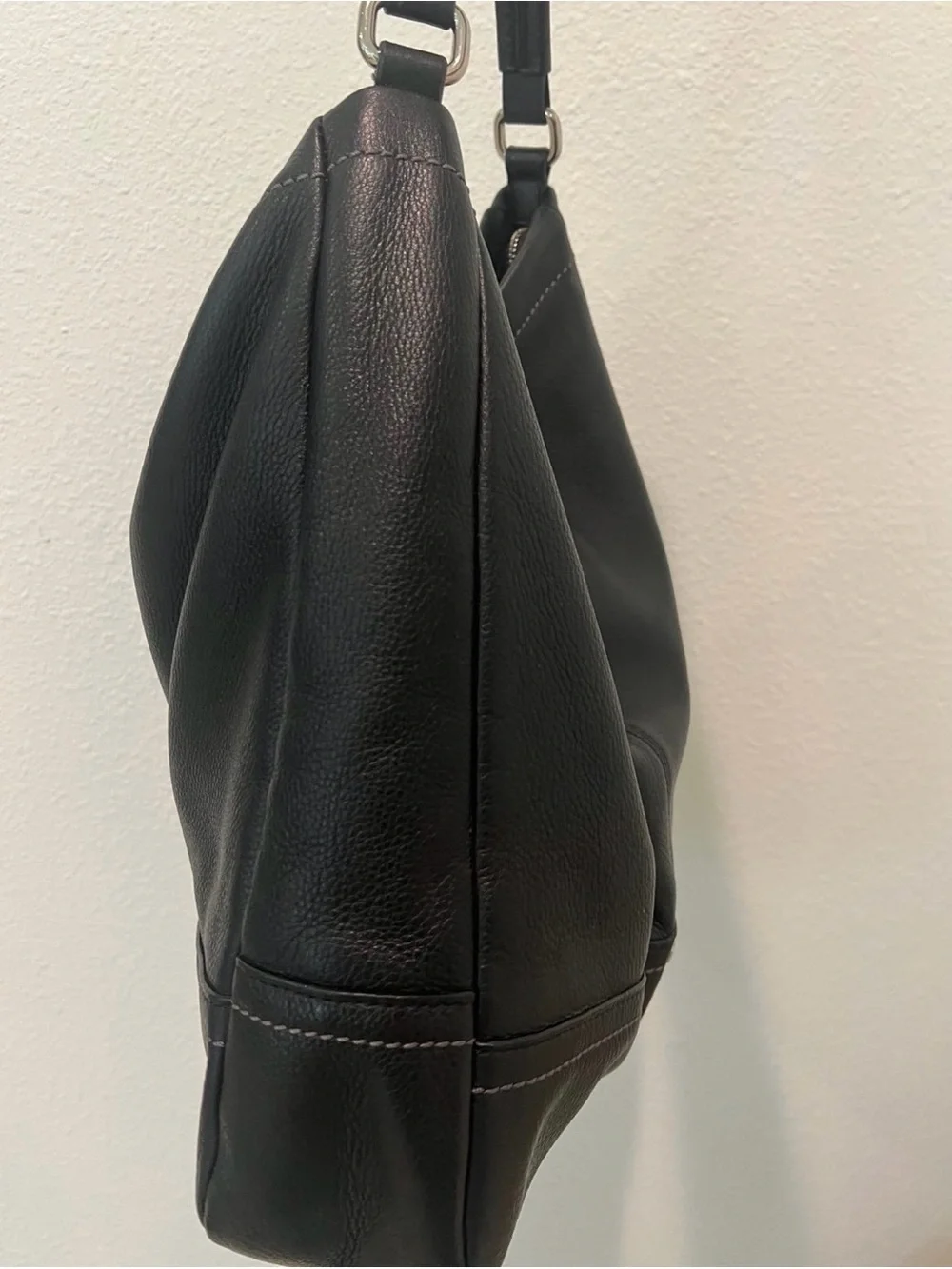 Coach Black Pebbled Leather Hobo Shoulder Bag - Picture 3 of 12